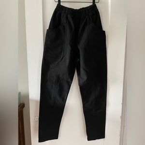 Elizabeth Suzann Clyde Work Pant Black Canvas 4 TALL 2020 version